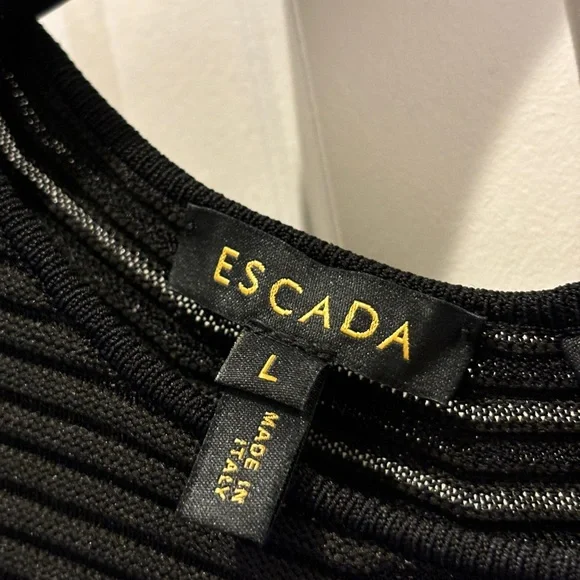 Escada Ganiel Black Sparkle Gown Size Large Resort 2018 Collection Black Tie - Picture 9 of 16